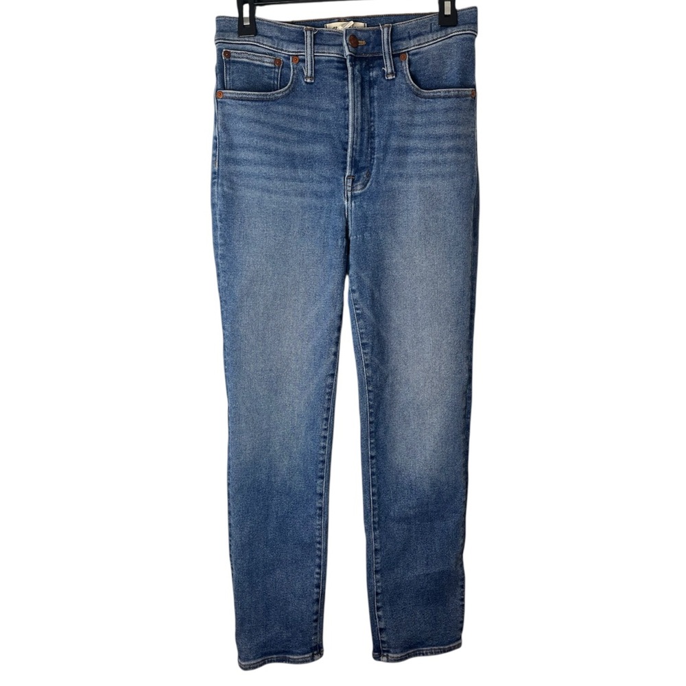 Madewell Mid-Rise Perfect Vintage Straight Leg Stretch Jeans Medium Wash